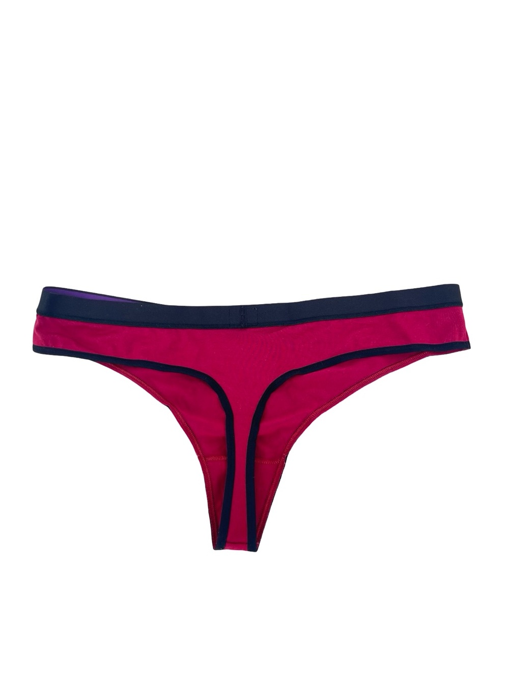 NWOT MeUndies Red MicroModal Thong Black Trim Soft Stretch Panty L - Picture 3 of 6